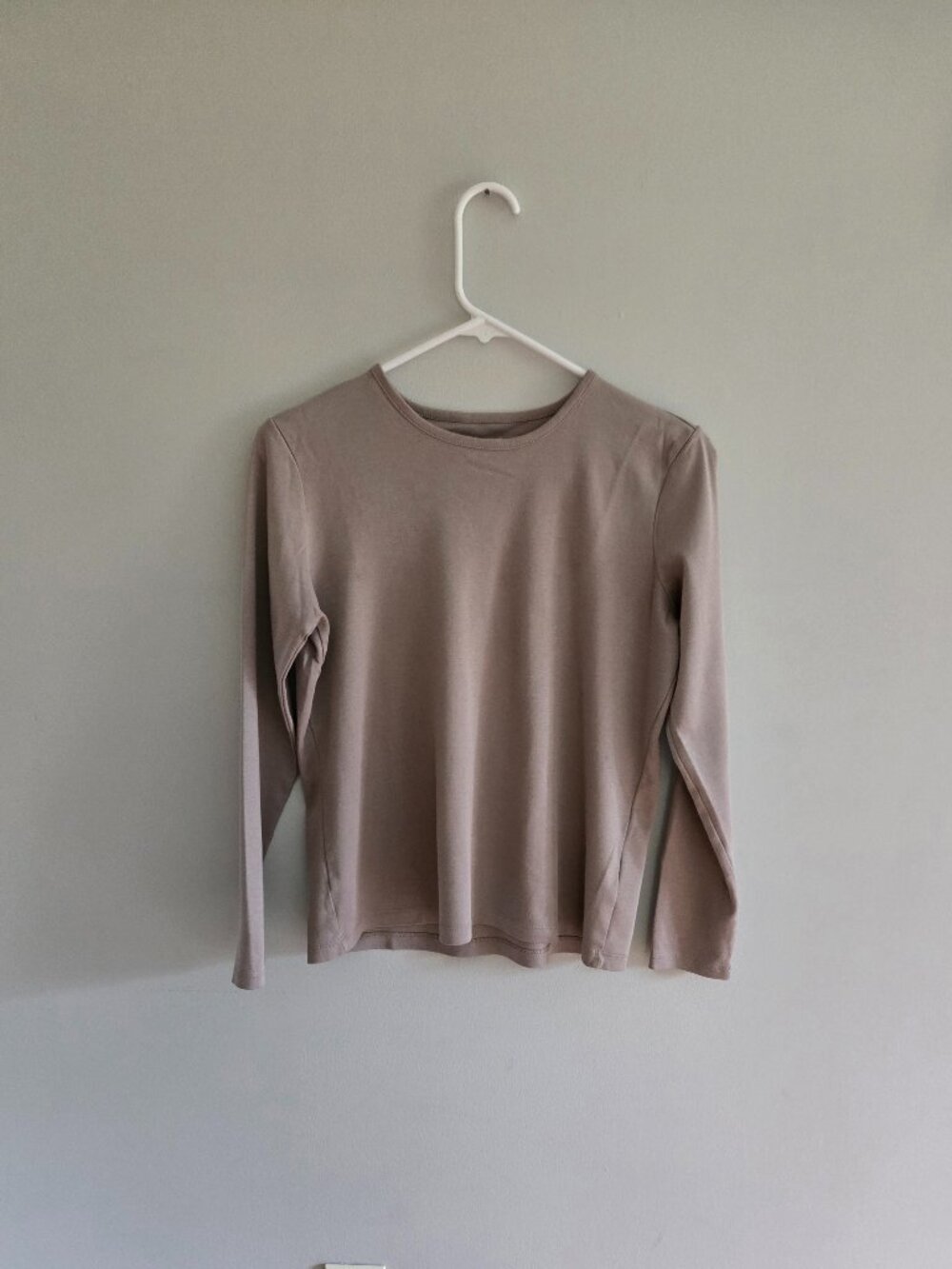 LL Bean Tan Long Sleeve T Shirt Size S